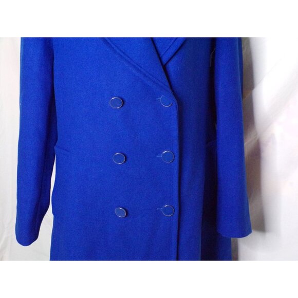 🆕KATE SPADE Double Breasted Wool Blend Coat Blue X-Large 14 - Picture 6 of 13
